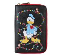 Loungefly Disney Mickey and Friends Geldbörse mit Reißverschluss und Weihnachtsbeleuchtung, Mehrfarbig, Geldbörse mit umlaufendem Reißverschluss