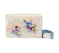 Loungefly Disney Mickey and Friends Winter Wonderland Crossbody Bag, Mehrfarbig/Meereswellen (Ocean Tides), Einheitsgröße