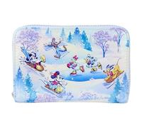 Loungefly Disney Mickey and Friends Winter Wonderland Geldbörse mit umlaufendem Reißverschluss