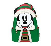 Loungefly Disney Mickey Mouse Elf Holiday Christmas Damen Doppelriemen Schultertasche Geldbörse, Grün, Medium