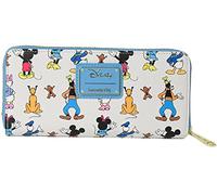 Loungefly Disney Mickey Mouse Friends Forward and Backward Mini Backpack Wallet, blau