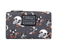 Loungefly Disney Mickey und Minnie Mouse All Over Print Halloween Flap Wallet