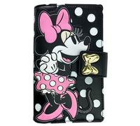 Loungefly Disney Minnie Mouse Kunstleder Geldbörse Snap Flap Clutch, Minnie Maus, Clutch mit Schnappverschluss