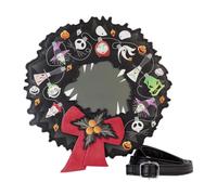 Loungefly Disney Nightmare Before Christmas Figural Wreath Crossbody Purse Disney, Schwarz, Einheitsgröße, Umhängetasche