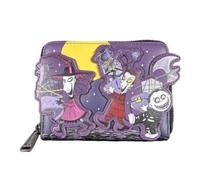 Loungefly Disney Nightmare Before Christmas Lock Shock & Barrel Wallet, Schwarz, Rundum-Reißverschluss