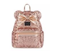 Loungefly Disney Parks Minnie Mouse Pailletten Mini Rucksack - Roségold