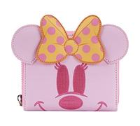 Loungefly Disney Pastel Ghost Minnie Glow in the Dark Damen Geldbörse mit Reißverschluss, Rosa (WDWA2266), Standard, Loungefly Disney Pastel Ghost Minnie Glow in the Dark Geldbörse mit Reißverschluss
