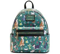 Loungefly Disney Princess Sidekicks All Over Print Mini Rucksack Tasche Wallet, Blaugrün/Ein Hauch von Paradies (Trace of Paradise), Mini, Mini-Rucksack