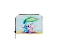 Loungefly Disney Stitch & Angel Beach Date Mini-Geldbörse mit Reißverschluss, mehrfarbig, Mehrfarbig/Meereswellen (Ocean Tides), Einheitsgröße