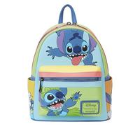 Loungefly Disney Stitch Color Block Mini-Rucksack mit Doppelriemen, verschiedene Farben