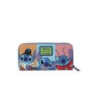 Loungefly Disney Stitch Color Block Wallet Zip Around Clutch, Mehrfarbig