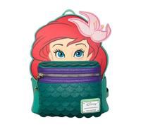 Loungefly Disney The Little Mermaid Ariel Cosplay Damen Doppelriemen Schultertasche Geldbörse, Grün, Medium