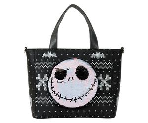 Loungefly Disney The Nightmare Before Christmas Jack Skellington Reversible Sequins Tote Crossbody Bag with Coin Bag 1 Stk.