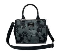 Loungefly Disney Villains Handtasche mit geprägtem Allover-Print, Schwarz, Medium