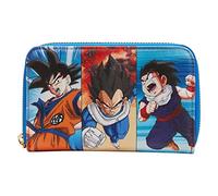 Loungefly Dragon Ball Z Geldbörse, Trio, offizielles Design, mit Reißverschluss, Blau