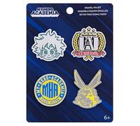 Loungefly FUNKO 4 Packung PIN SET: MHA - U.A. High School - UA HIGH - My Hero Academia Emaille-Nadeln - Niedliche Brosche Zum Sammeln - Für Rucksäcke & Taschen - Geschenkidee - Anime Fans