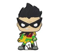 Loungefly Funko POP! Large Enamel Enamel Pin DC: TEEN TITANS - Robin - ROBIN - Teen Titans Go! Emaille-Nadeln - Niedliche Brosche Zum Sammeln - Für Rucksäcke & Taschen - Geschenkidee - TV Fans