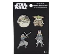 Loungefly : Funko - The Child - Star Wars: Ahsoka Yoda Enamel Pin Set 4pk - Star Wars: The Mandalorian - Emaille-Nadeln - Niedliche Brosche Zum Sammeln - Für Rucksäcke & Taschen - Geschenkidee