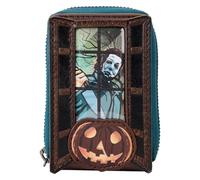Loungefly Halloween Michael Myers Pumpkin Glow Akkordeon Geldbörse mit Reißverschluss, Schwarz, Akkordean-Geldbörse