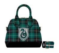 Loungefly Harry Potter Slytherin Patch Varsity Plaid Umhängetasche, Mehrfarbig/Meereswellen (Ocean Tides)