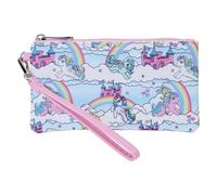 Loungefly My Pony Sky Scene Allover-Print Nylon Reißverschluss Tasche Armband, mehrfarbig, Minion Wristlet, Mehrfarbig, Minion-Armband