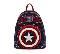 Loungefly Marvel Captain America 80th Anniversay Shield Womens Double Strap Shoulder Bag Purse