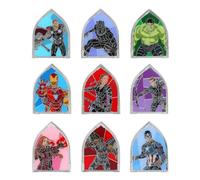 Loungefly MARVEL STAIN GLASS BLIND PINS - Iron Man - Avengers Endgame - Blind Box Emaille-Nadeln - Niedliche Brosche Zum Sammeln - Für Rucksäcke & Taschen - Geschenkidee - Offizielle Handelswaren