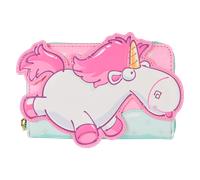 Loungefly Minions Fluffy Unicorn Rainbow Glitter Zip Around Wallet
