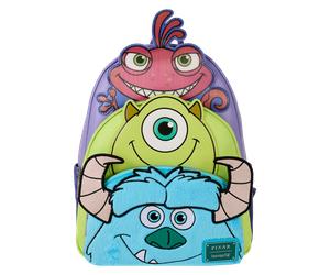 Loungefly Monsters, Inc. Sulley, Mike, & Randall Triple Pocket Mini Backpack 1 Stk.