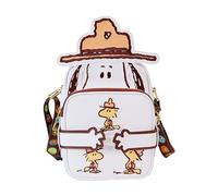 Loungefly Peanuts 50th Anniversary Snoopy's Beagle Scouts Crossbuddies® Cosplay Umhängetasche mit Münztasche, Weiss/opulenter Garten