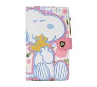 Loungefly Peanuts Snoopy Geldbörse mit Klappverschluss für Damen, Woodstock, Blumendruck