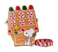Loungefly Peanuts Snoopy Lebkuchenhaus Figurale Crossbody Geldbörse Snoopy, Braun, Einheitsgröße