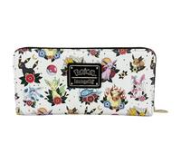 Loungefly Pokemon Eeveelutions Tattoo Zip Around Geldbörse, Weiss/opulenter Garten, Casual