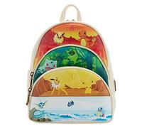 Loungefly Pokemon Elements Mini-Rucksack mit drei Taschen, Mehrfarbig/Meereswellen (Ocean Tides), Einheitsgröße, Mini-Rucksack