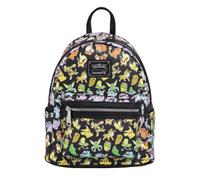 Loungefly Pokemon Multi Character All Over Print Mini Backpack, Schwarz / Charcoal, Einheitsgröße