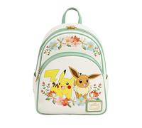 Loungefly Pokemon - Pikachu & Eevee - Floral Mini Backpack - Niedliche Sammeltasche - Geschenkidee - Offizielle Handelswaren - Für Jungen, Mädchen Men und Frauen - Anime Fans
