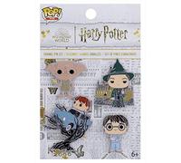 Loungefly Pop! 4 Packung Pin Set: Hp Anniversary - Harry Potter - 1/6 Quote Für Seltene Chase-Variante Amber Of Secrets - Harry Potter Emaille-Nadeln - Niedliche Brosche Zum Sammeln - Für Rucksäcke