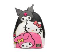 Loungefly Sanrio Kuromi, My Melody und Hello Kitty Damen-Rucksack, leuchtet im Dunkeln, drei Taschen