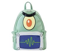 Loungefly SpongeBob Schwammkopf - Spongebob Plankton - Rucksack - Amazon Exklusiv - Hochwertiges Veganes Leder - Geschenkidee - Offizieller Merchandise - für Jungen, Mädchen, Männer und Frauen