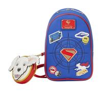 Loungefly Warner Bros.: DC Supergirl - Krypto - Sling Crossbody mit Münztasche - Großes Fach - Ideal für Kinder & Erwachsene - Sammeltaschen