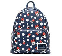 Loungefly Women's Disney Minnie Mouse Polka Dot Blue Double Strap Shoulder Bag Purse