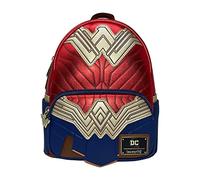 Loungefly Wonder Woman DC Comics Cosplay Damen-Schultertasche mit doppeltem Riemen, Rot/Ausflug, einfarbig (Getaway Solids), Medium