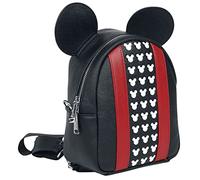 Loungefly X Disney Mickey Mouse Cabrio-Mini-Rucksack oder Umhängetasche, Rot (schwarz/red), Einheitsgröße