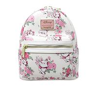 Loungefly x Disney The Aristocats Marie Floral Allover-Print Mini Backpack (White/Pink Multi, One Size) Rucksack Daypack