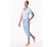 Loungehose 3/4-lang Blumen Leoparden hellblau - Mix+Relax 34