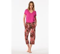 Loungehose 3/4-lang terracotta gemustert - Mix+Relax 34