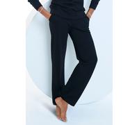 Loungehose BENCH. LOUNGEWEAR "-Relaxhose mit Logostickerei" Gr. 40/42, N-Gr, schwarz Damen Hosen (87366423-40) schwarz