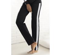 Loungehose BENCH. LOUNGEWEAR Gr. 44/46, N-Gr, schwarz-weiß (schwarz, weiß) Damen Hosen (22250127-44) schwarz, weiß
