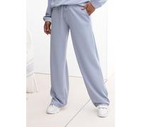 Loungehose COPENHAGEN STUDIOS, Damen, Gr. 48/50, N-Gr, blau (hellblau), Sweatware, Obermaterial: 54% Modal, 40% Polyester, 6% Elasthan, unifarben, bequem lang, Hosen Loungehose, extra softes Material 
