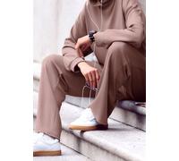 Loungehose COPENHAGEN STUDIOS, Damen, Gr. 48/50, N-Gr, braun, Sweatware, Obermaterial: 54% Modal, 40% Polyester, 6% Elasthan, unifarben, bequem lang, Hosen (89541961-48) braun